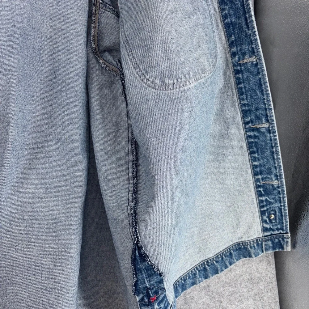 Northpeak Clothing Co Mens Large Denim Jacket Blue Cotton Chore Coat Farm Work
